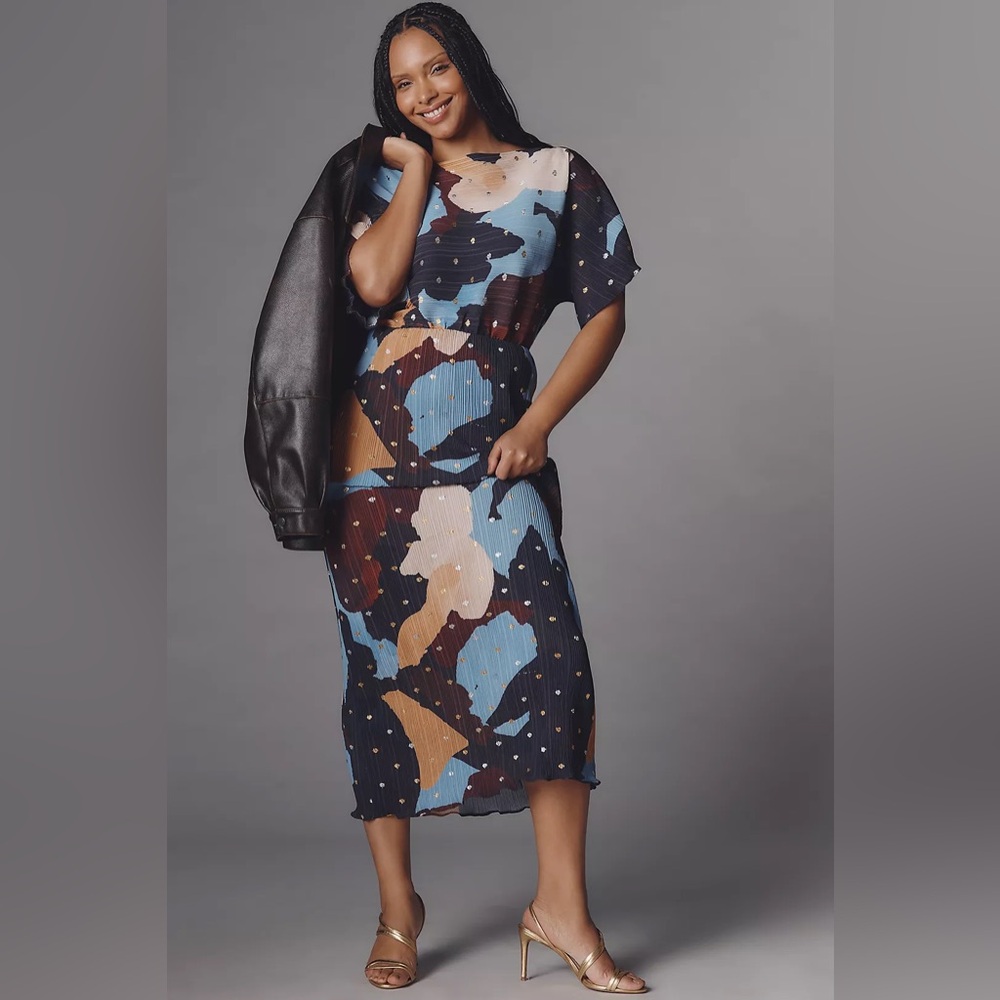 Never Fully Dressed Multi-Color Abstract Print Maxi Dress - Picture 8 of 12